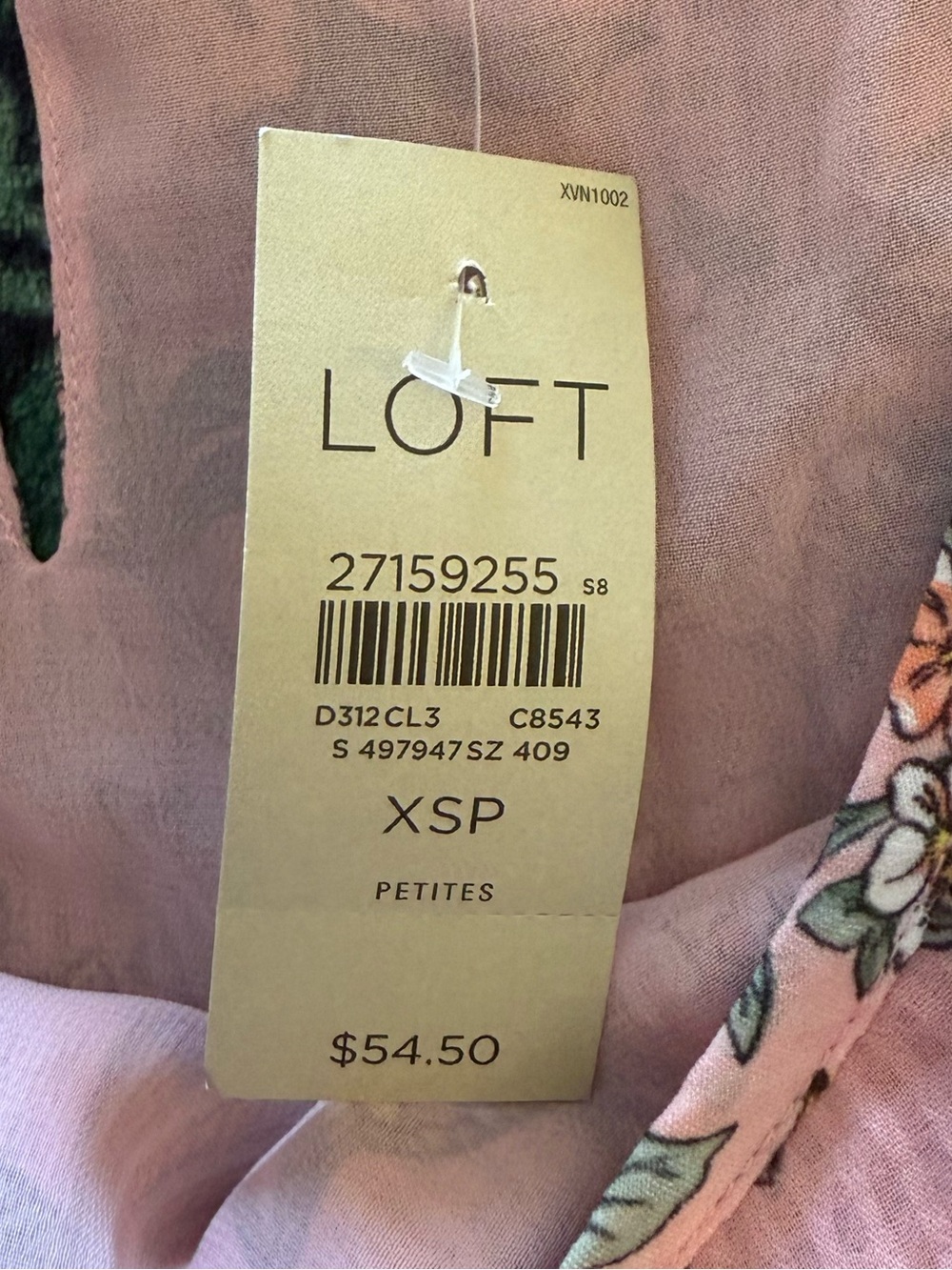 LOFT XS Petite Floral Pink shirt